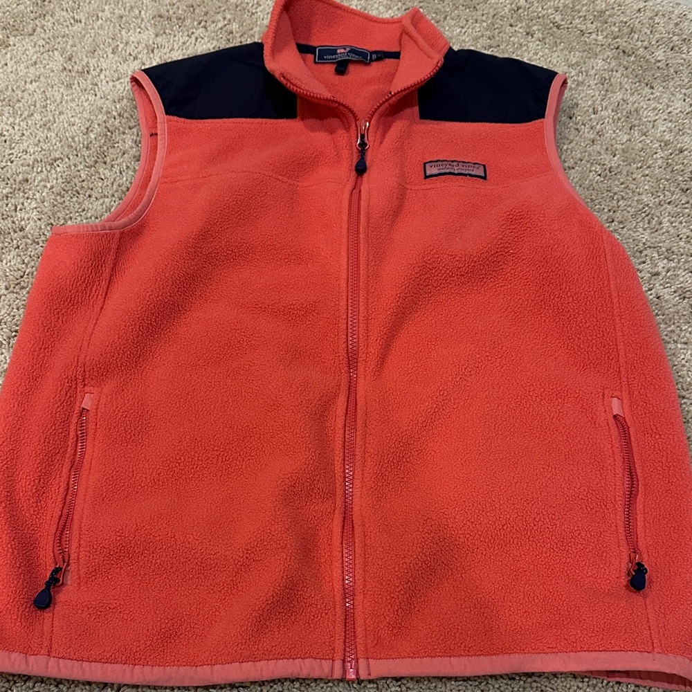 Vineyard Vines Coral and Navy Vest